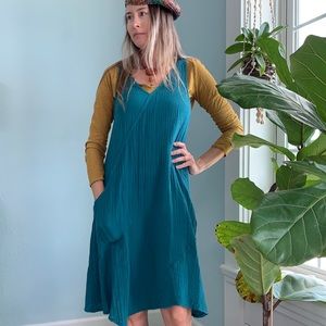Prairie Underground Teal Sleeveless Dress